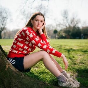 Rowing Blazers Warm & Wonderful Diana Edition Sheep Sweater Red